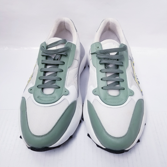MCM Green and White Men's Sneakers - Picture 1 of 5
